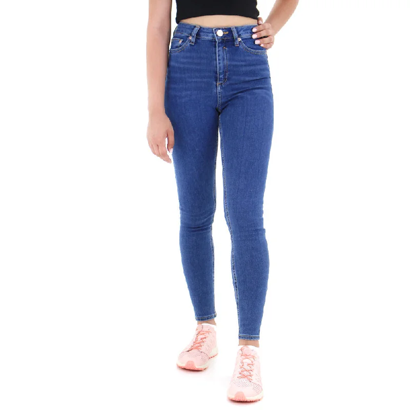 Women's High Waist Skinny Jeans,Blue