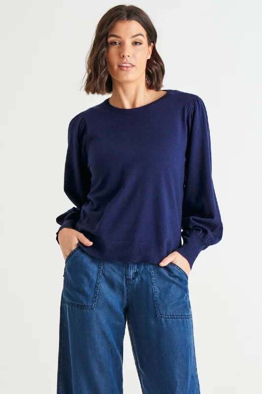 Charlotte Knit Jumper - Dark Blue $50