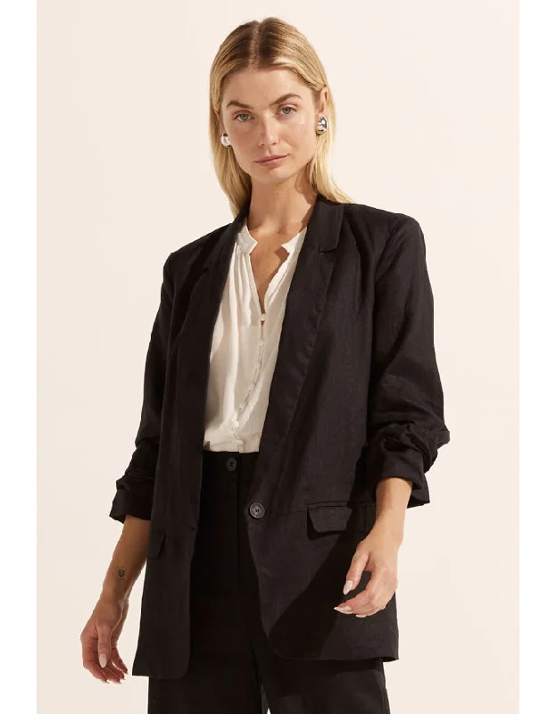 Prevail Jacket Black Linen