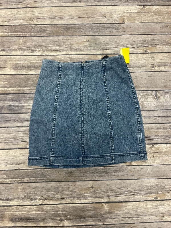 Skirt Mini & Short By Free People In Blue Denim, Size: Xs