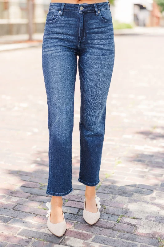 Hidden Jeans: Keep It Up Dark Wash Straight Leg Jeans