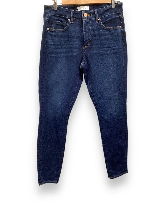 Jeans Skinny By Loft In Blue Denim, Size: 4