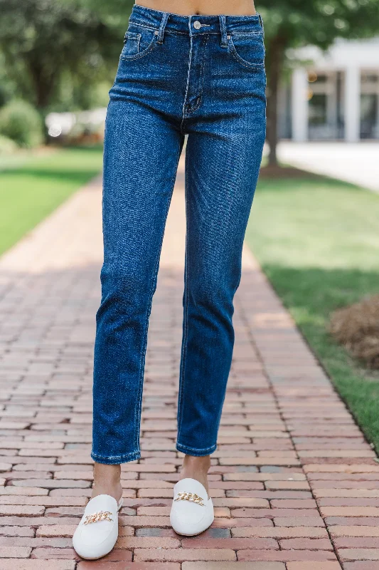 KanCan: On My Mind Dark Wash Straight Leg Jeans