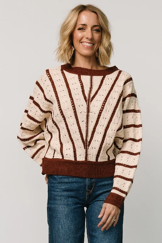 Paola Pointelle Sweater | Cream + Copper