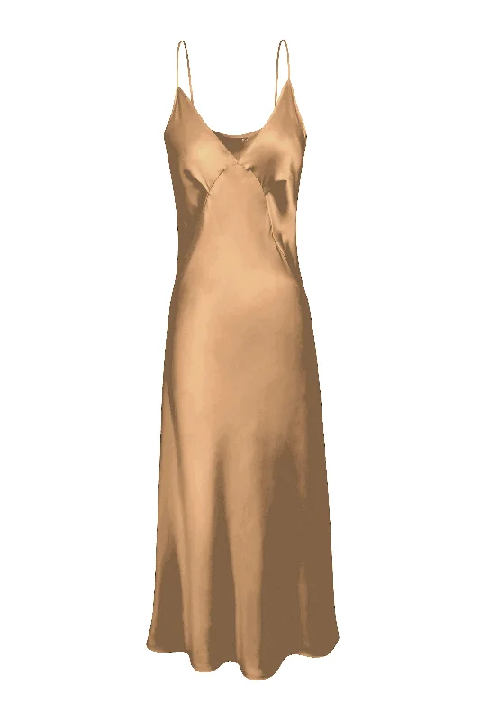 BM 7/8 Triangle Slip Dress - Nude