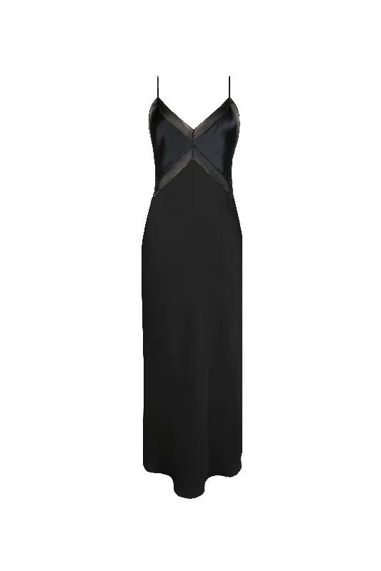 Cube Slip Dress - Black/Black