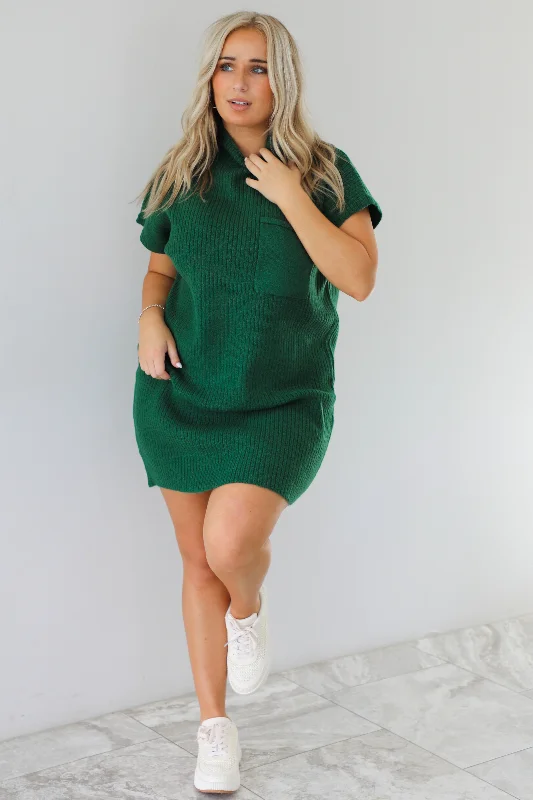 Don't Be Alarmed Dress: Dark Green