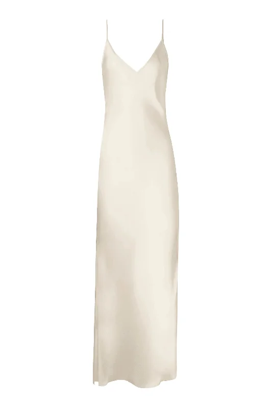 BM Full Length Slip Dress with Slit - Limestone