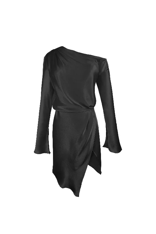 Hydra Drape Dress - Black