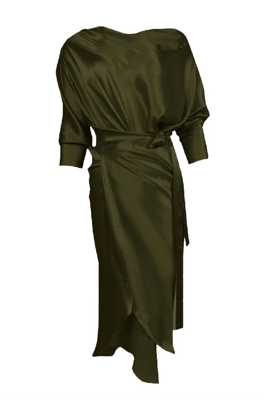 The Lia Dress - Military