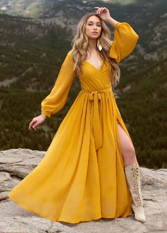 Aniya Dress in Mustard