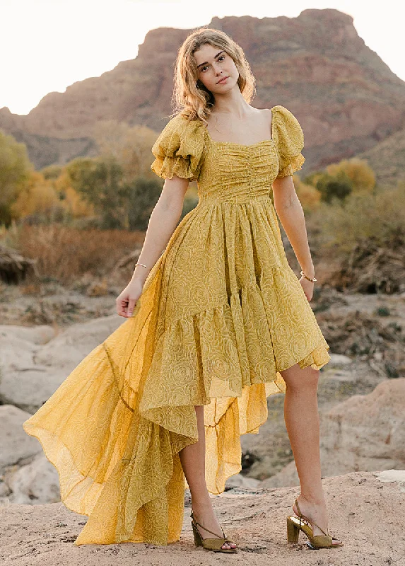 Swan Impact Dress in Citron