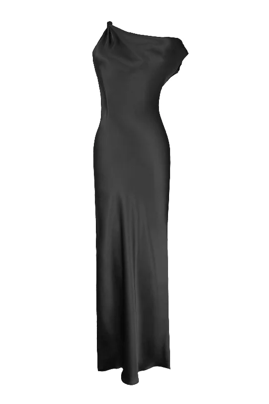 The Zaz Silk Gown - Black