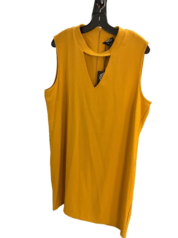 Dress Casual Short By Bobeau In Yellow, Size: Xl