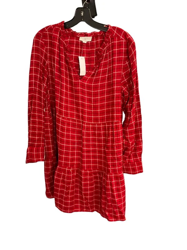 Dress Casual Short By Loft In Red, Size: M