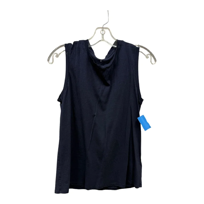 Top Sleeveless Basic  In Blue, Size:M