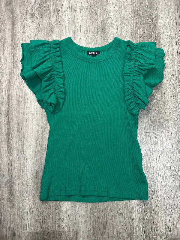 Top Sleeveless By Express In Green, Size: Xs