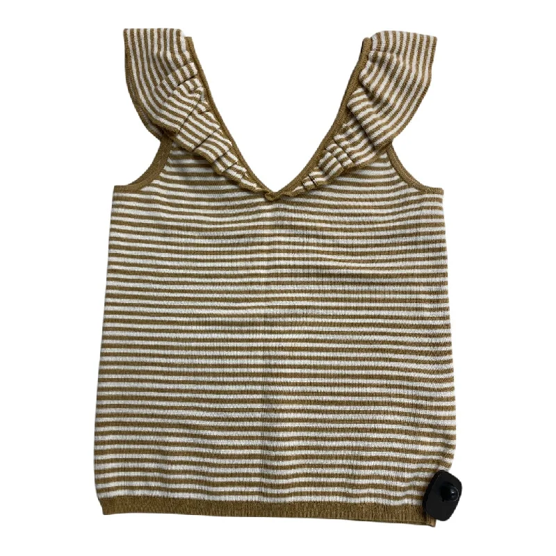 Top Sleeveless By Madewell In Striped Pattern, Size: Xs