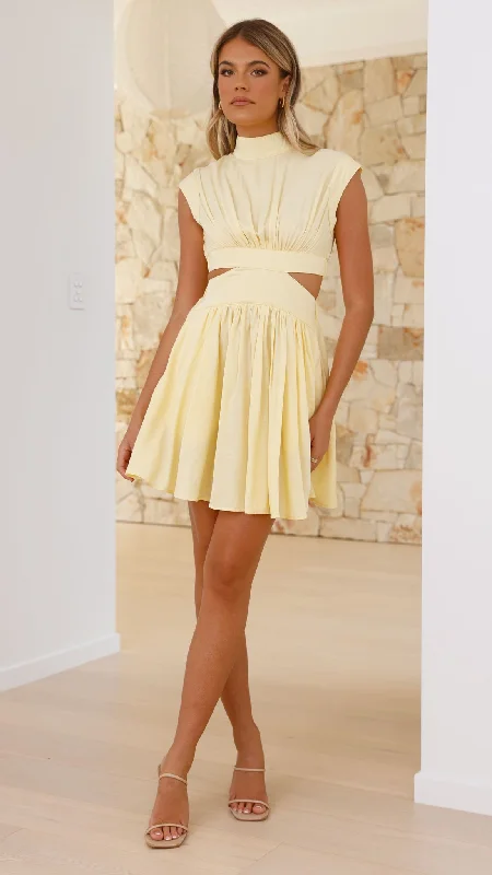 Beatrice Mini Dress - Yellow