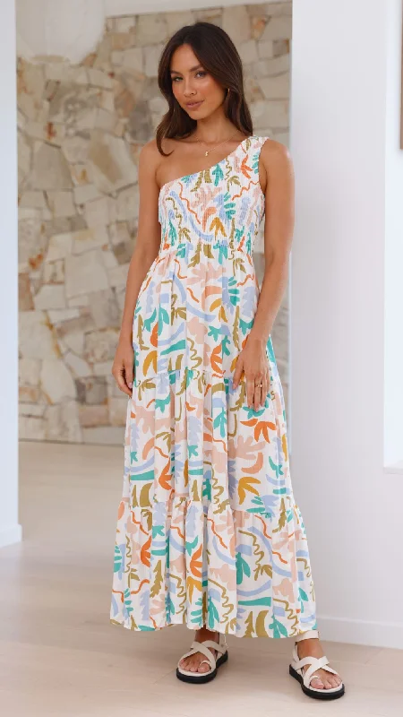 Jaci Midi Dress - Tierra Print