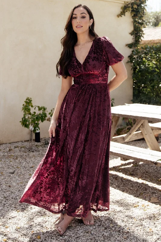 Leslie Velvet Maxi Dress | Mulberry