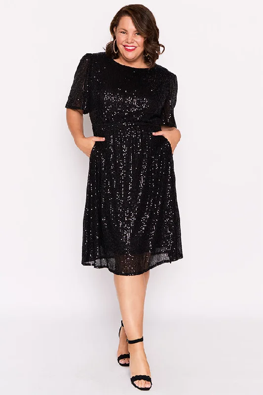 Tinsley Black Sequins Dress