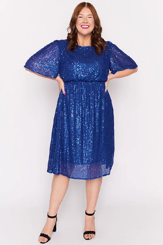 Tinsley Cobalt Sequins Dress