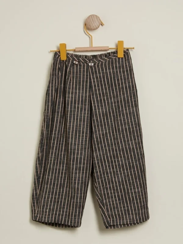 Brown Stripe Pants For Kids by Kaja Clothing-Eric Pants